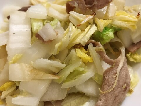 白菜と豚肉の中華炒め